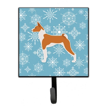 Carolines Treasures Winter Snowflake Basenji Leash or Key Holder BB3574SH4
